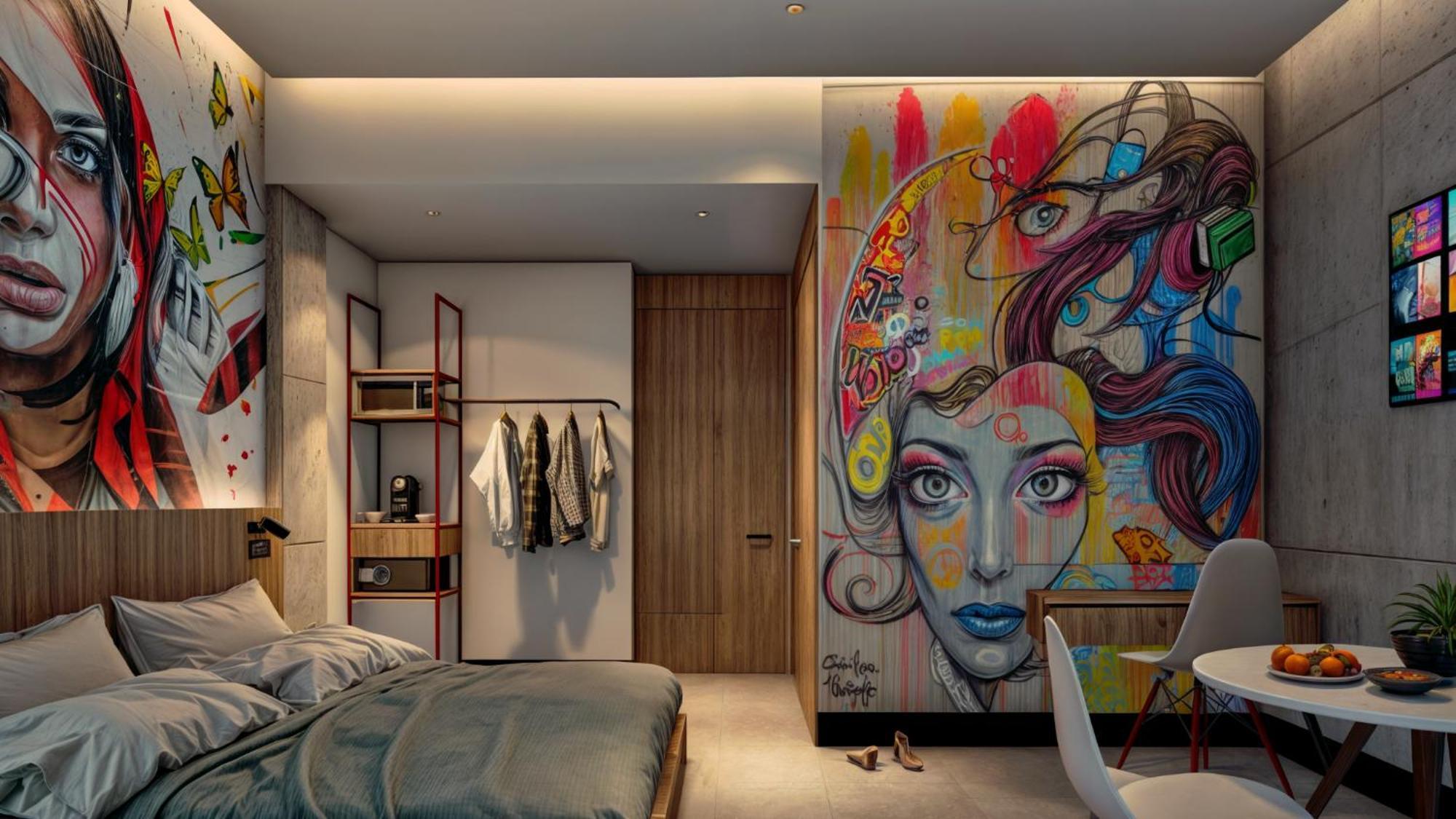 Street Art Hotel Roma Mexico-stad Buitenkant foto