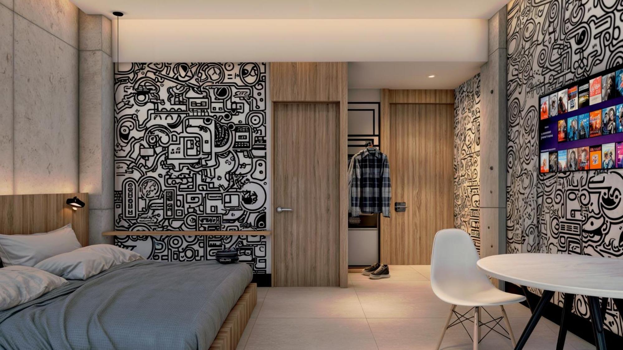 Street Art Hotel Roma Mexico-stad Buitenkant foto