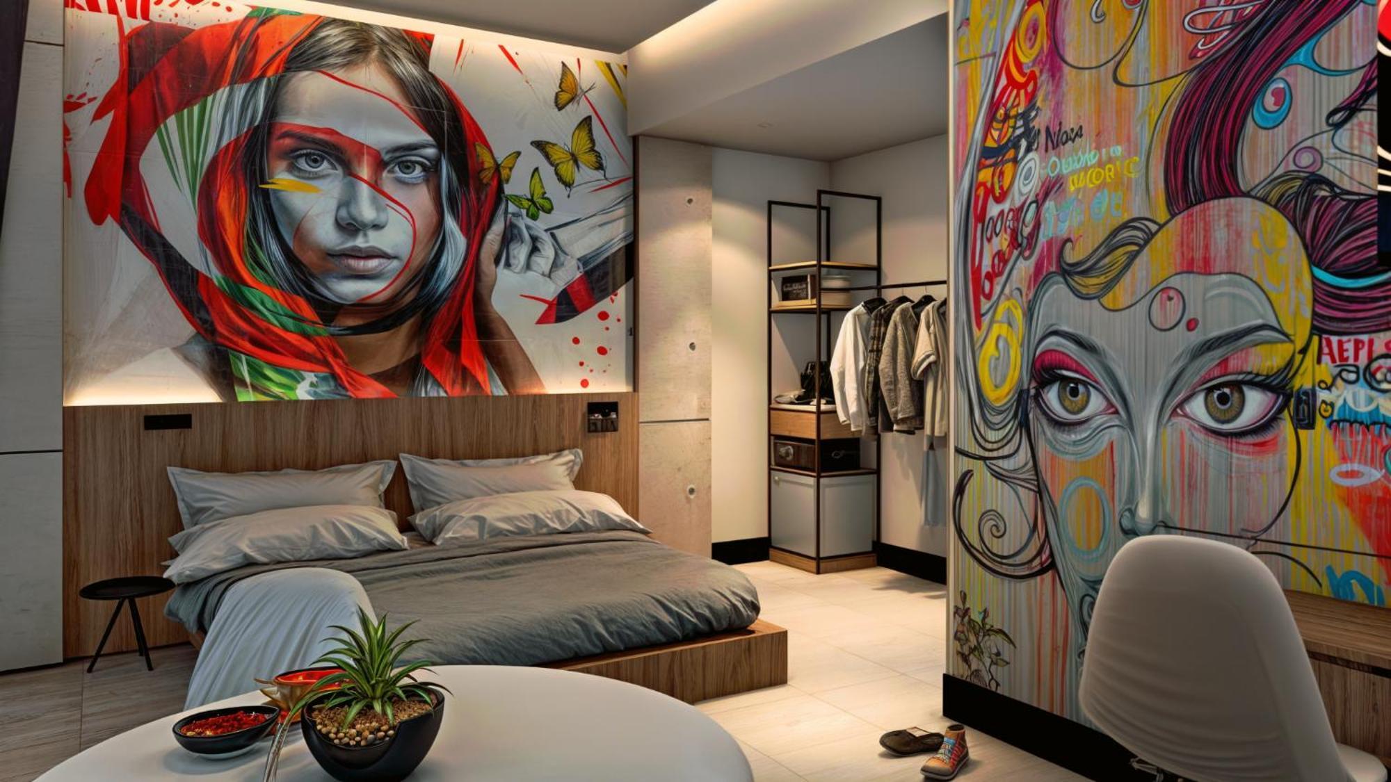 Street Art Hotel Roma Mexico-stad Buitenkant foto
