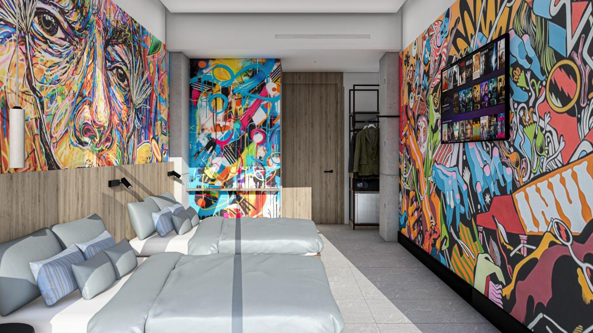 Street Art Hotel Roma Mexico-stad Buitenkant foto