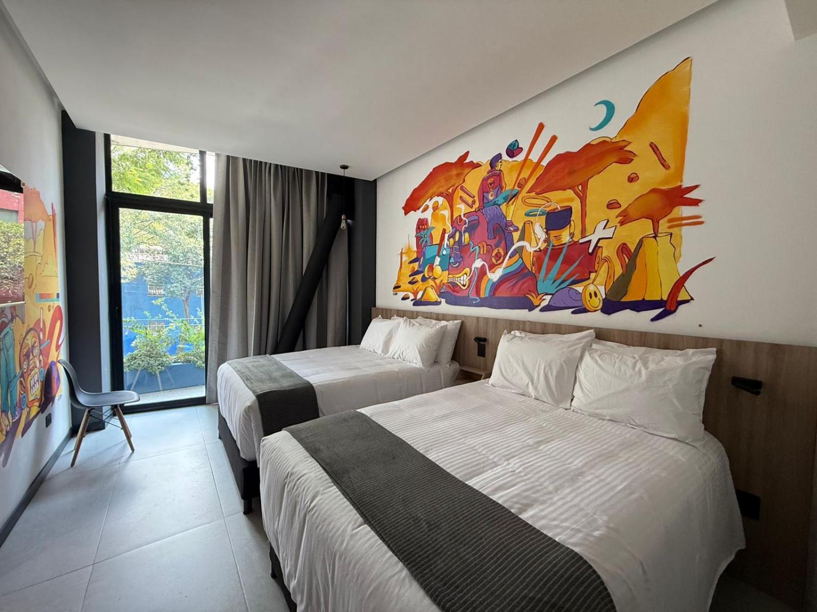 Street Art Hotel Roma Mexico-stad Buitenkant foto